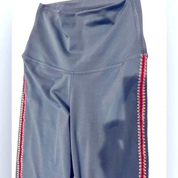 NIKE Womens Blue Stretch Pocketed Moisture Wicking Active High Waist Leggings - Picture 5 of 5